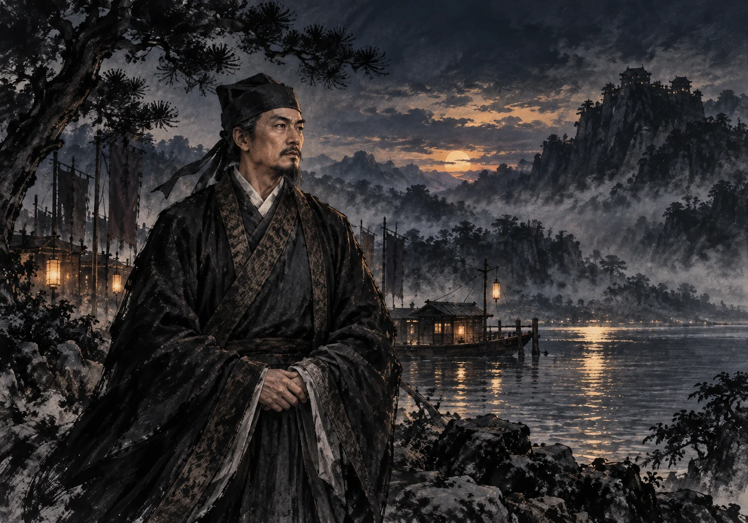 Song Jiang: lanterns on the river